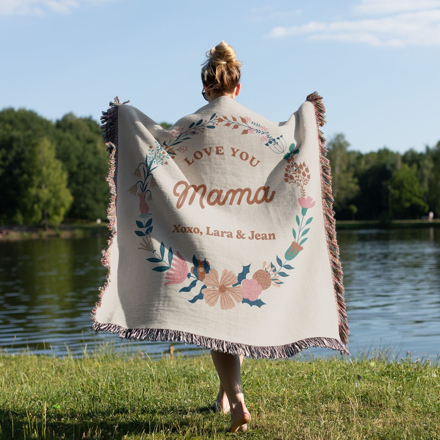 Sweet Laurel Love You Mama Woven Blanket