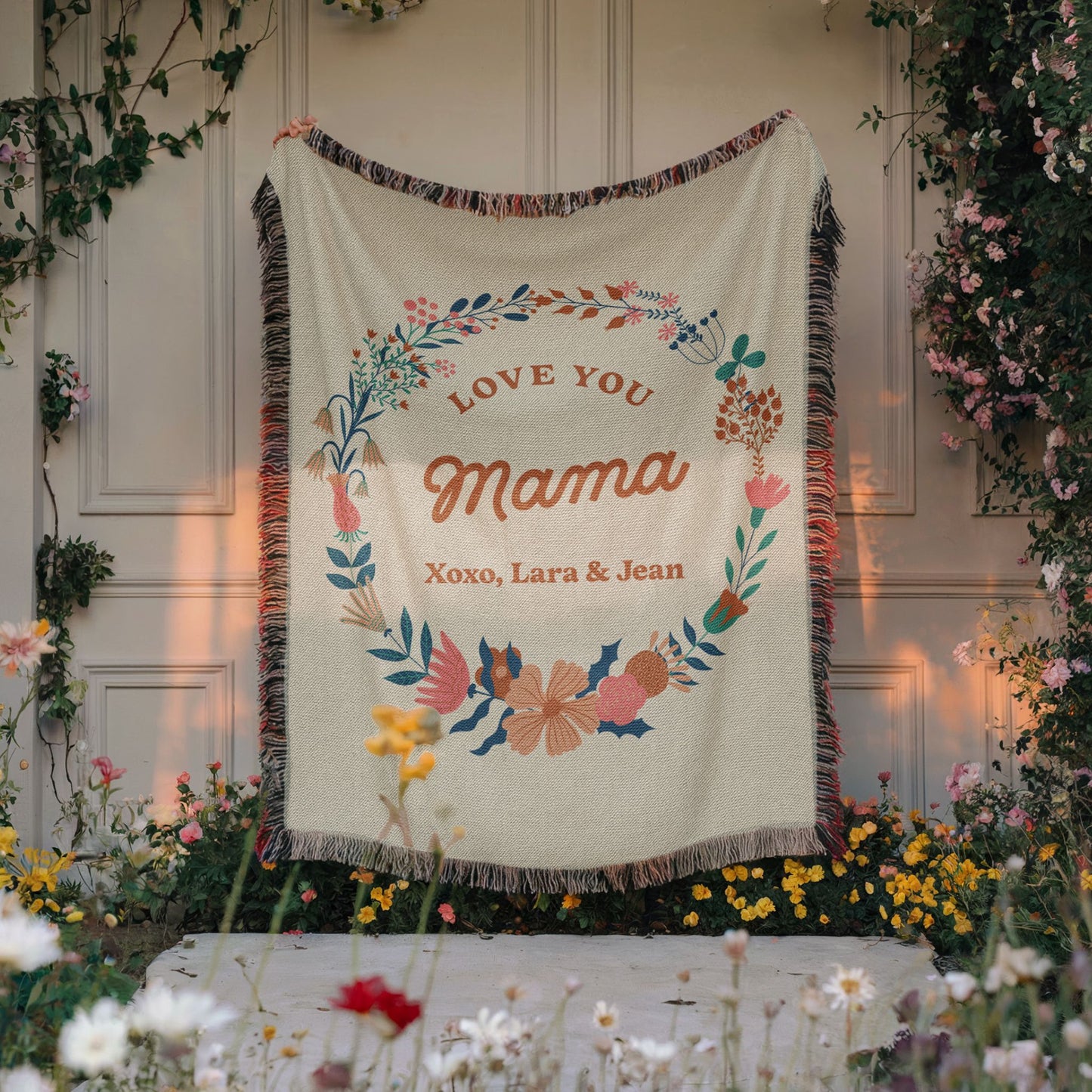 Sweet Laurel Love You Mama Woven Blanket