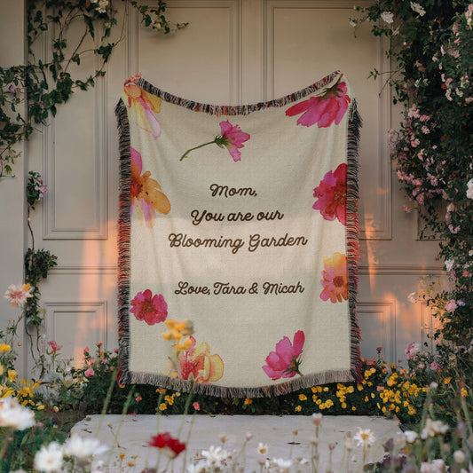 Blooming Garden For Mom Woven Blanket