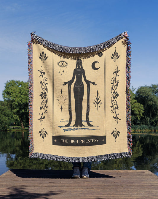 The High Priestess Woven Blanket