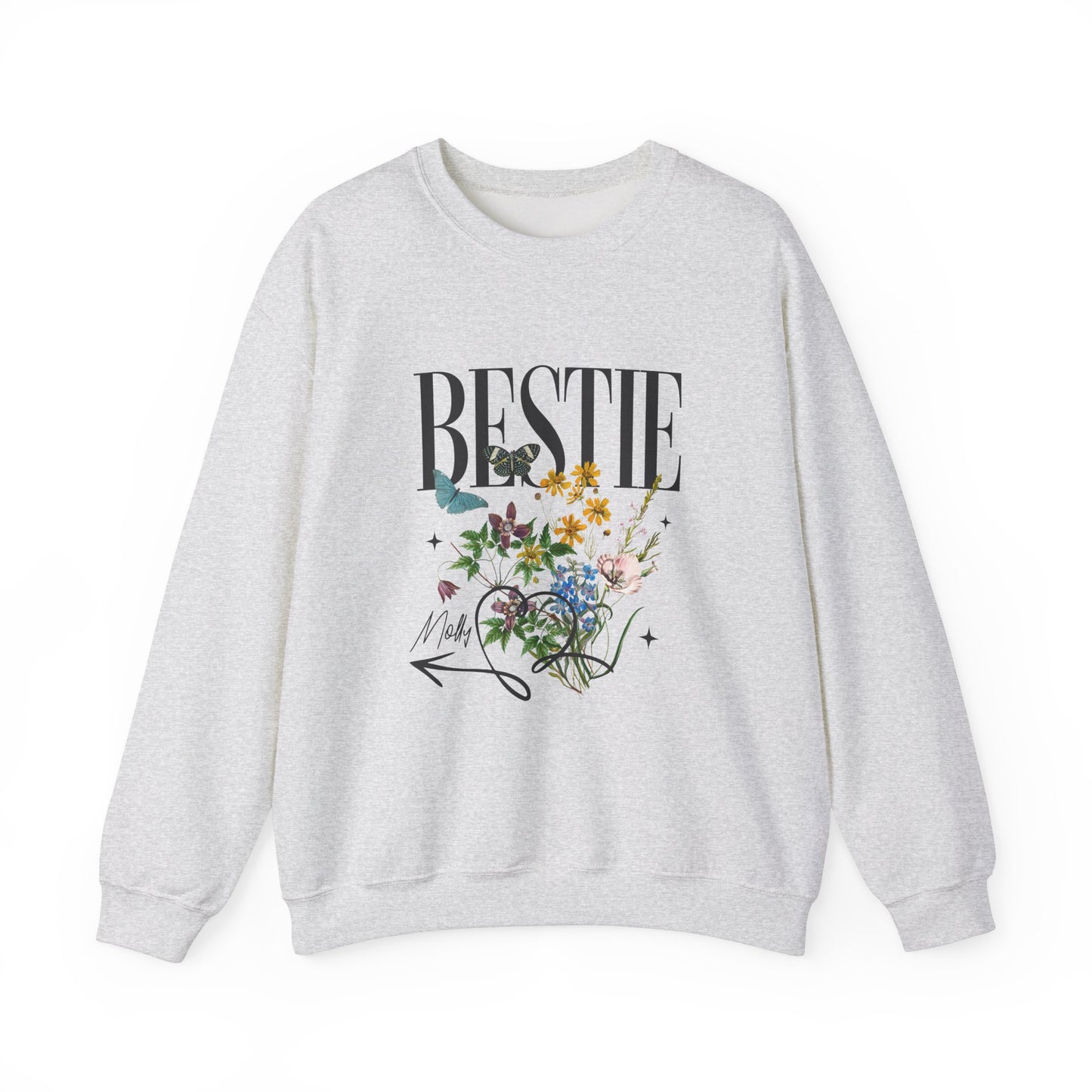 Bestie Bridesmaid Proposal Vintage Wildflower Sweatshirt