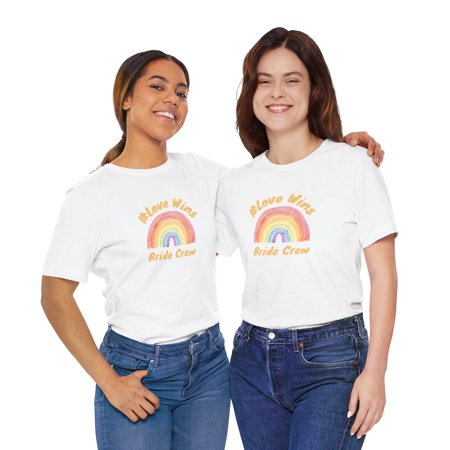 Love Wins Rainbow Bride Crew Tshirt