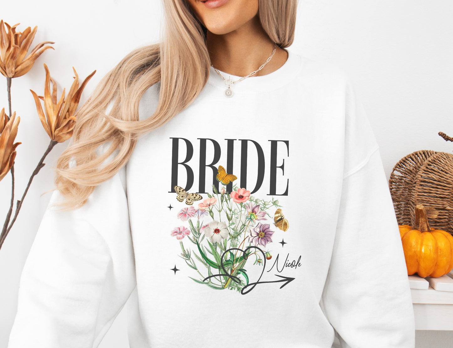 Bride Vintage Wildflower Sweatshirt