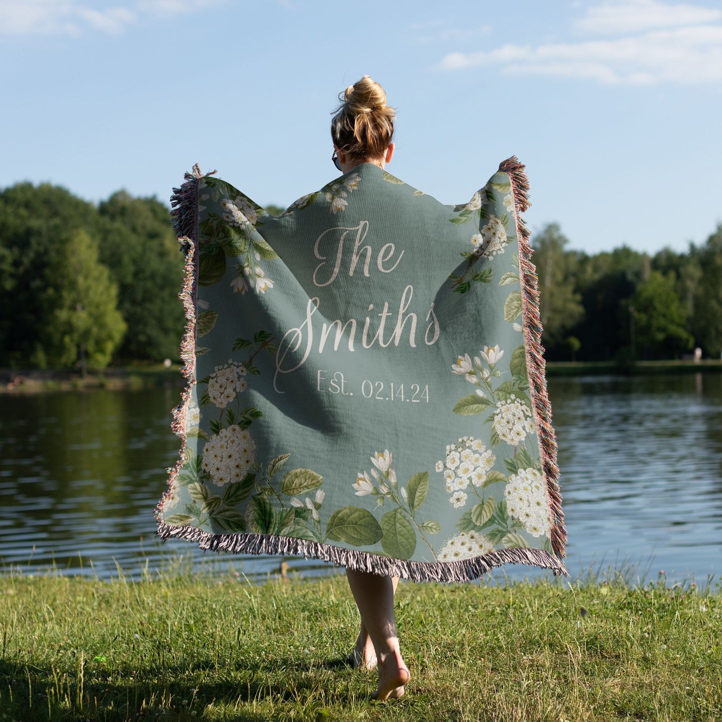 Secret Garden Anniversary Personalized Woven Blanket