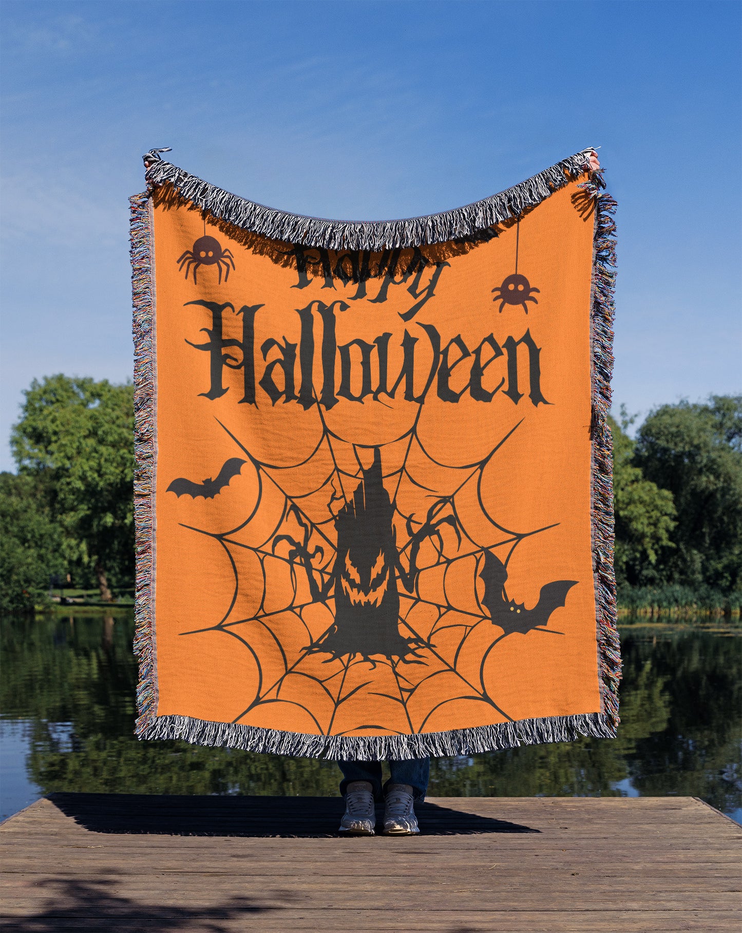 Happy Halloween Woven Blanket