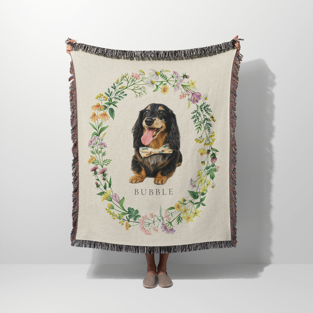 Beloved in Blooms Pets Portrait Blanket