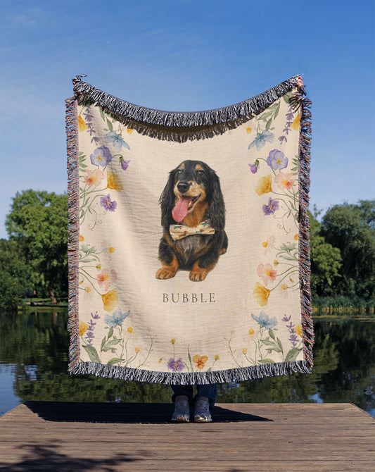 Pretty in Blooms Pets Portrait Blanket