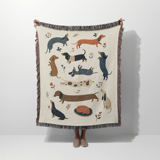 Doxie Days Woven Blanket