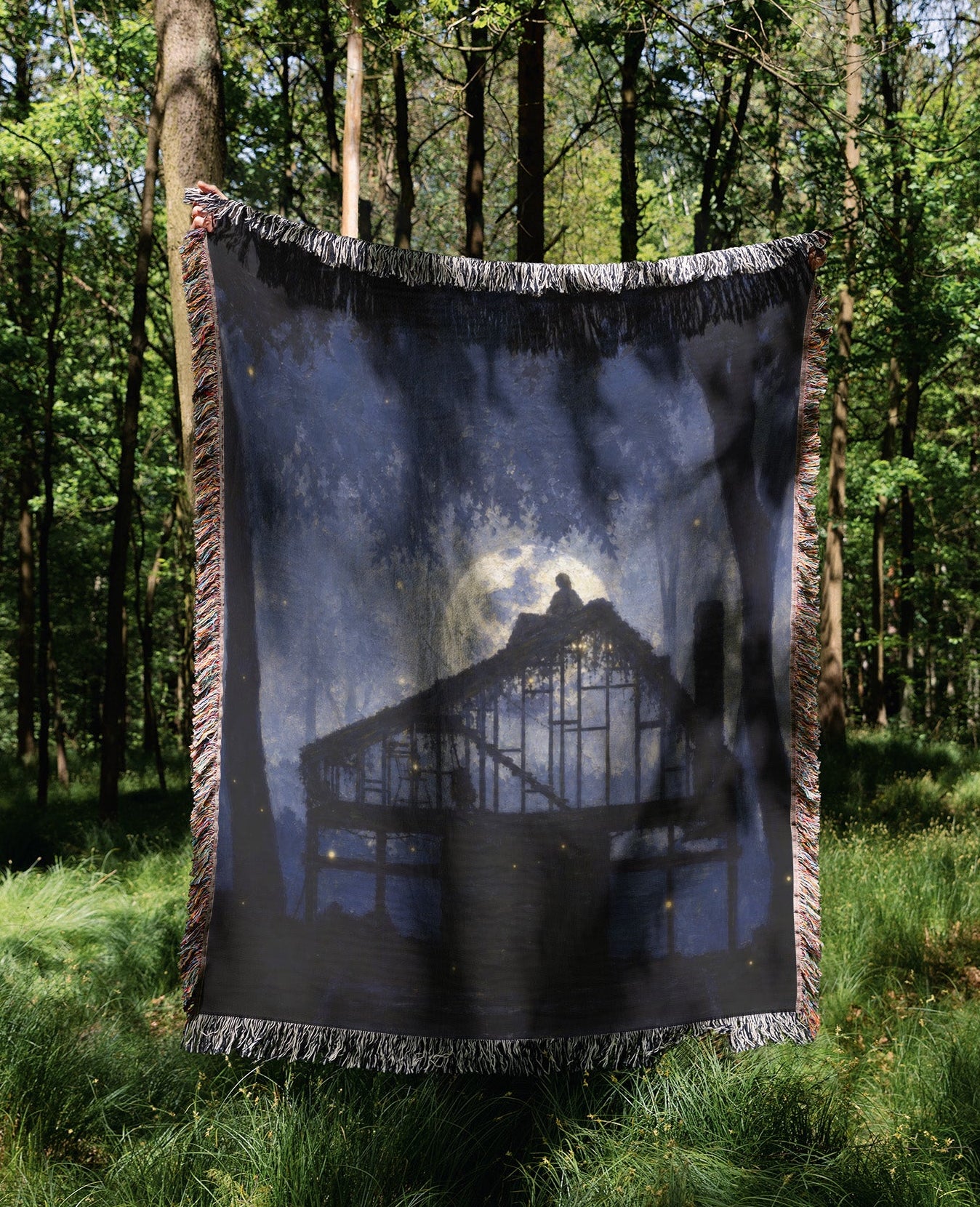 The Enchanted Cabin Woven Blanket