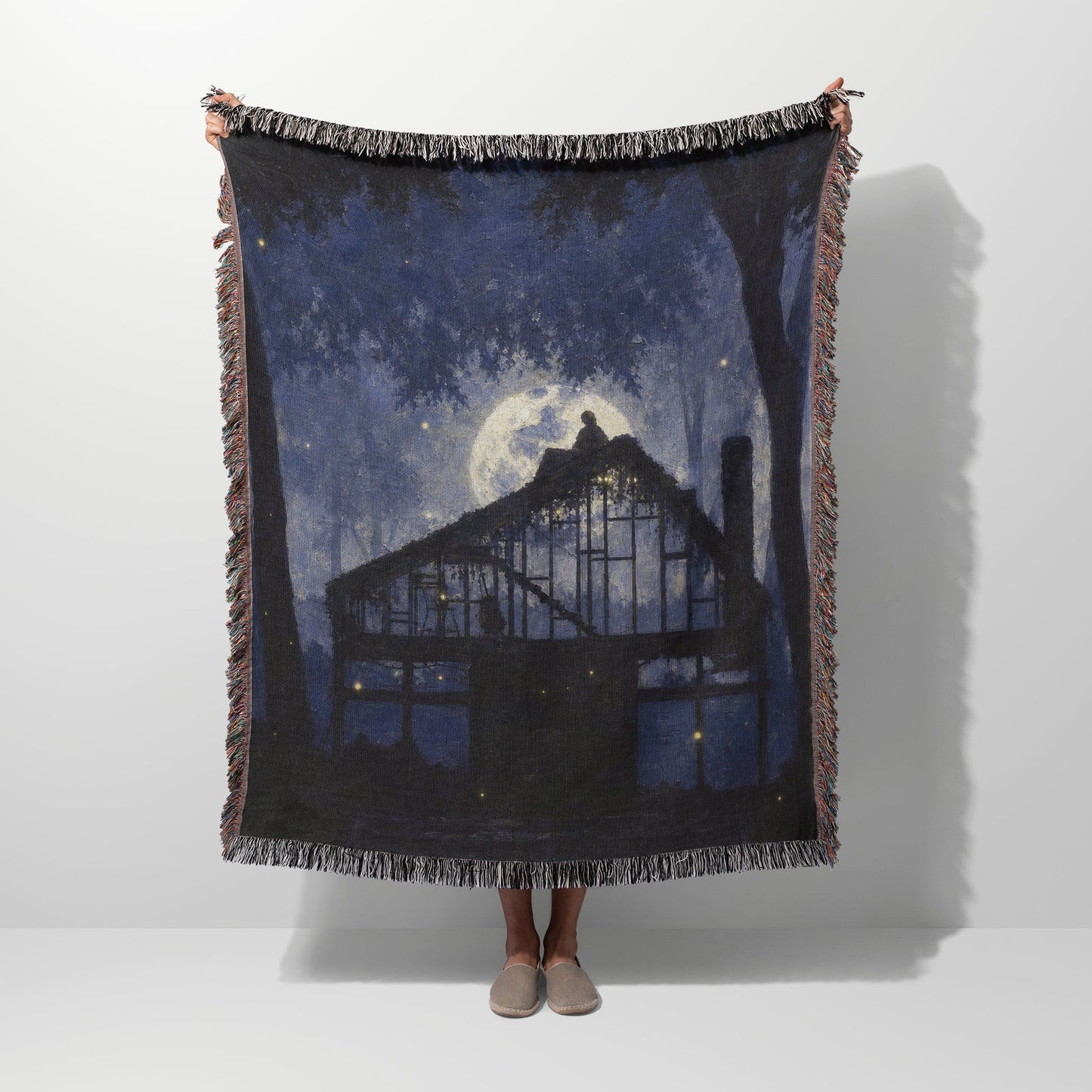 The Enchanted Cabin Woven Blanket