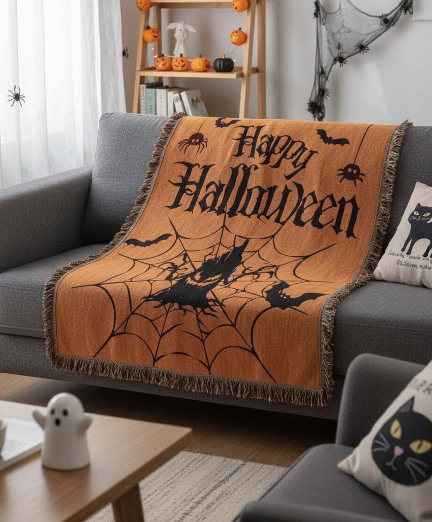 Happy Halloween Woven Blanket