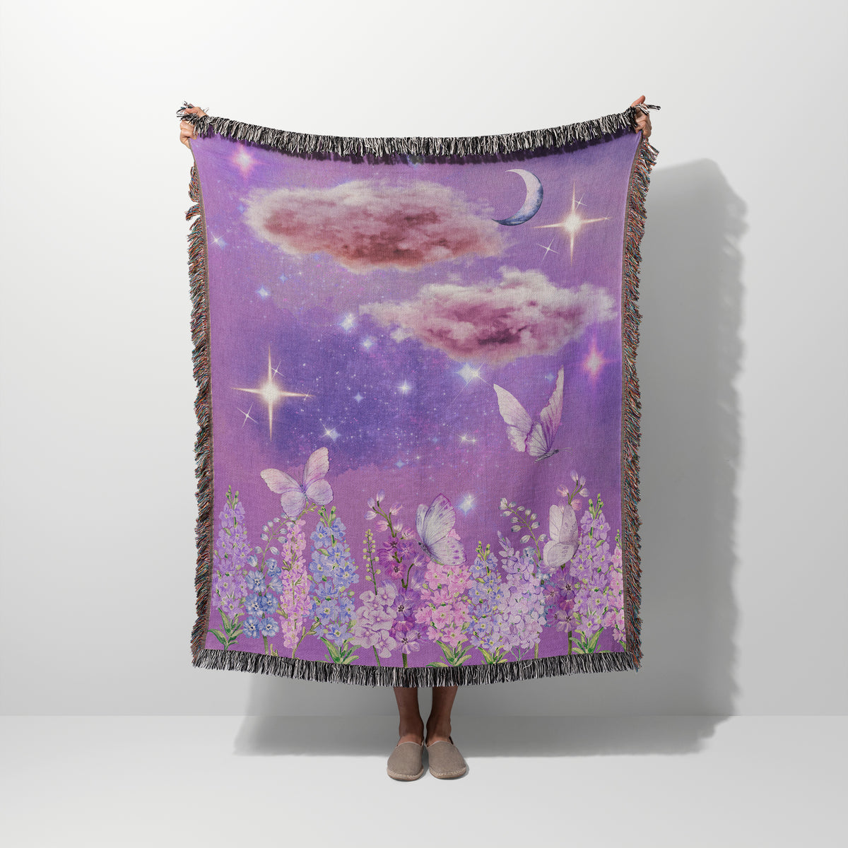 Lavender Midnight Woven Blanket