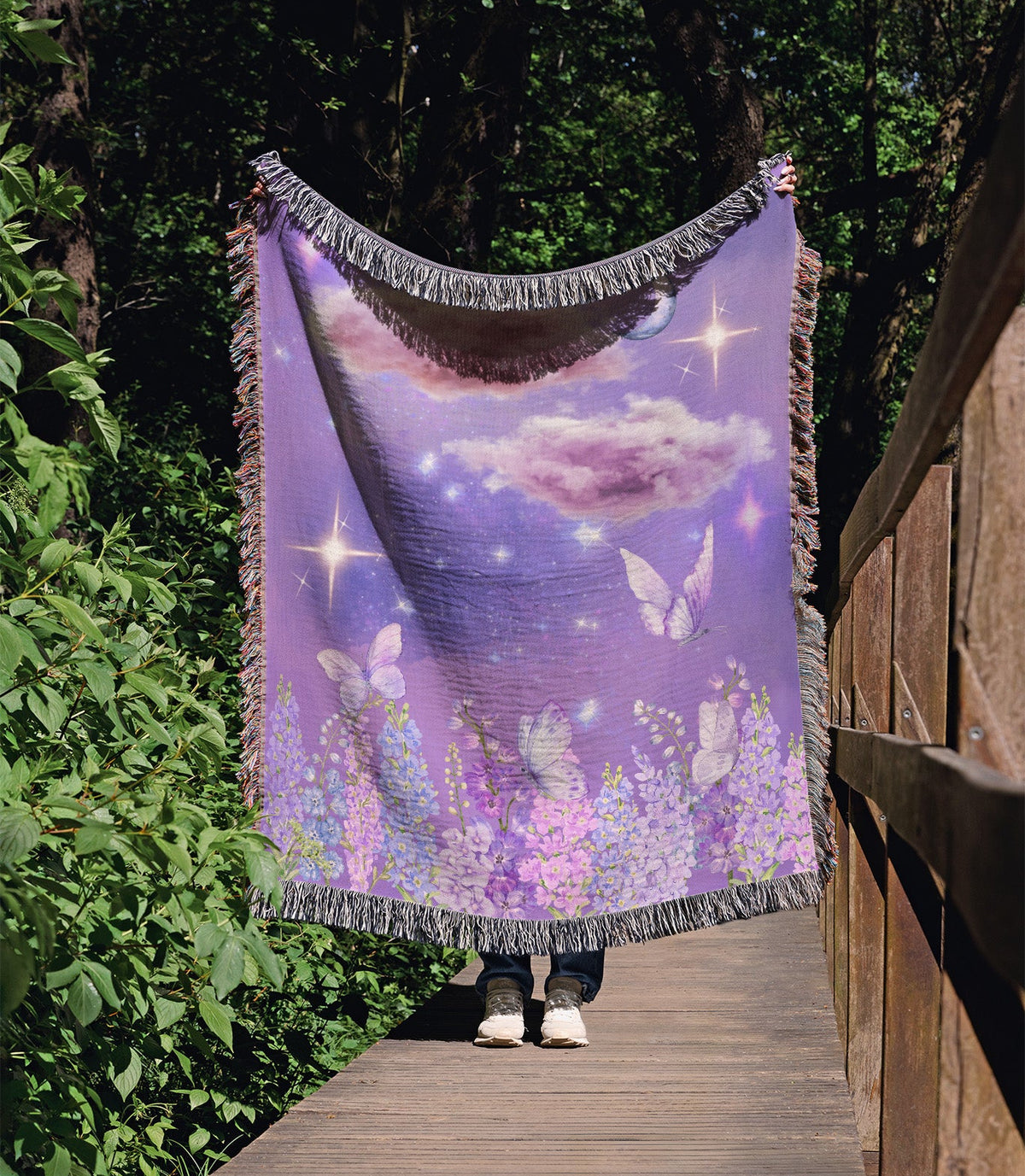 Lavender Midnight Woven Blanket