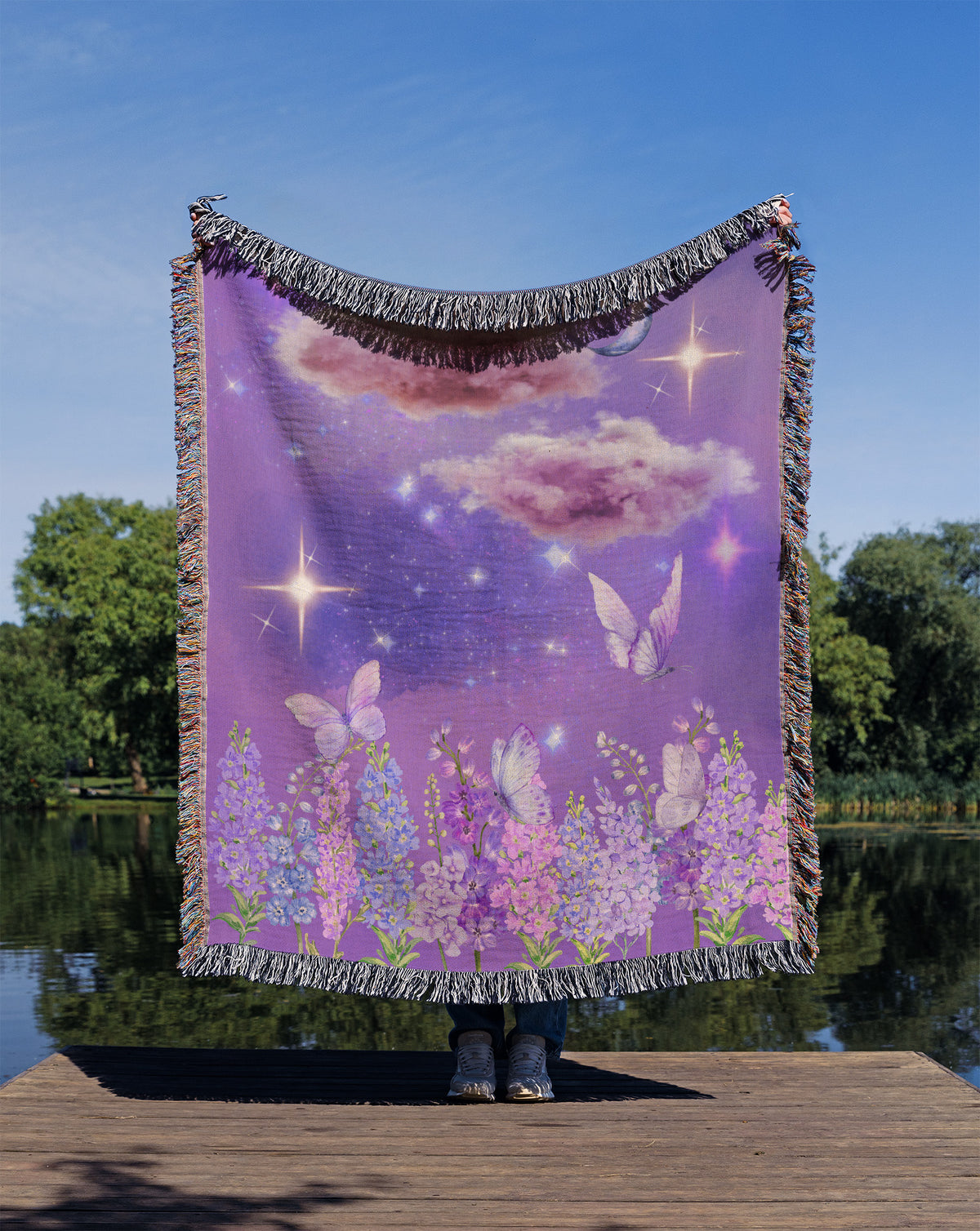 Lavender Midnight Woven Blanket