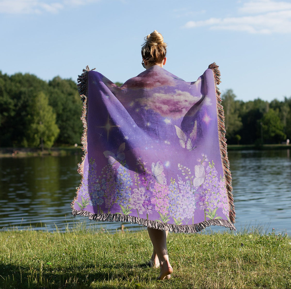 Lavender Midnight Woven Blanket