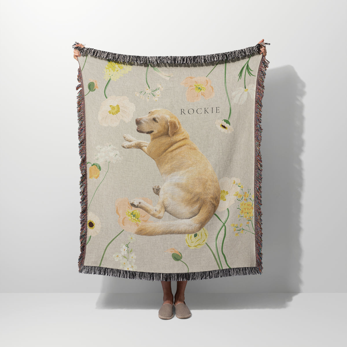 Poppy Blooms Personalized Pet Blanket