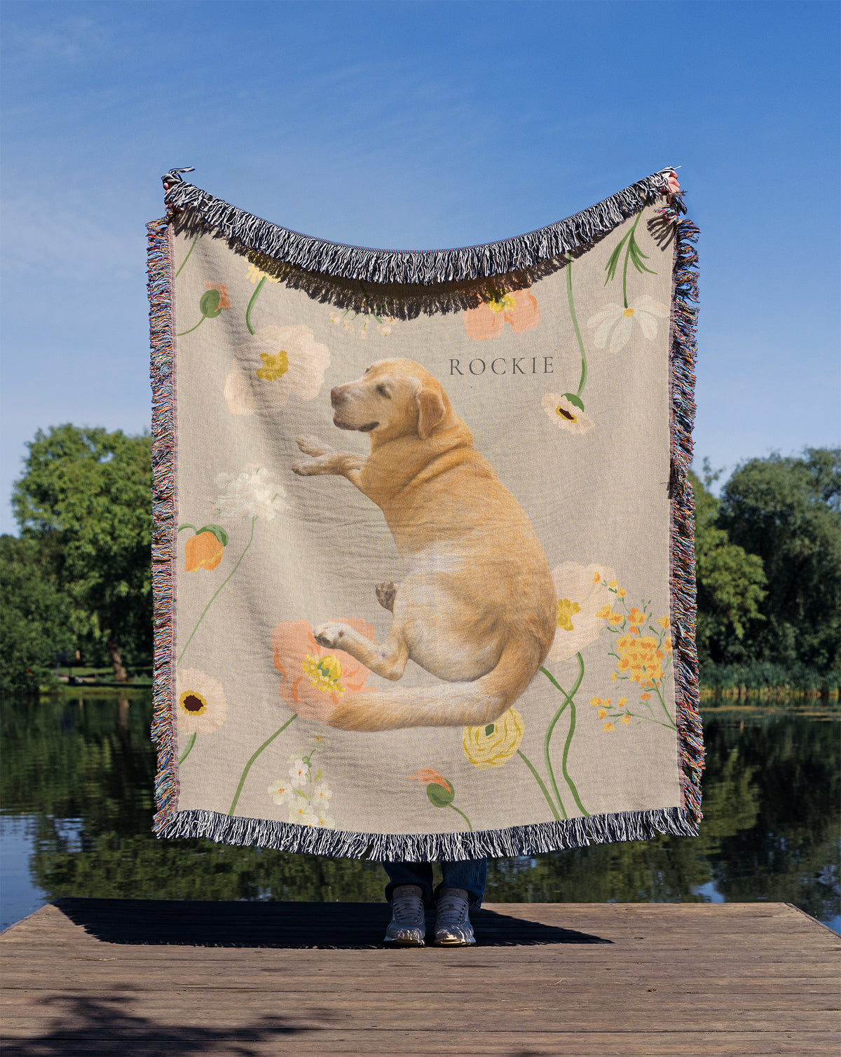 Poppy Blooms Personalized Pet Blanket