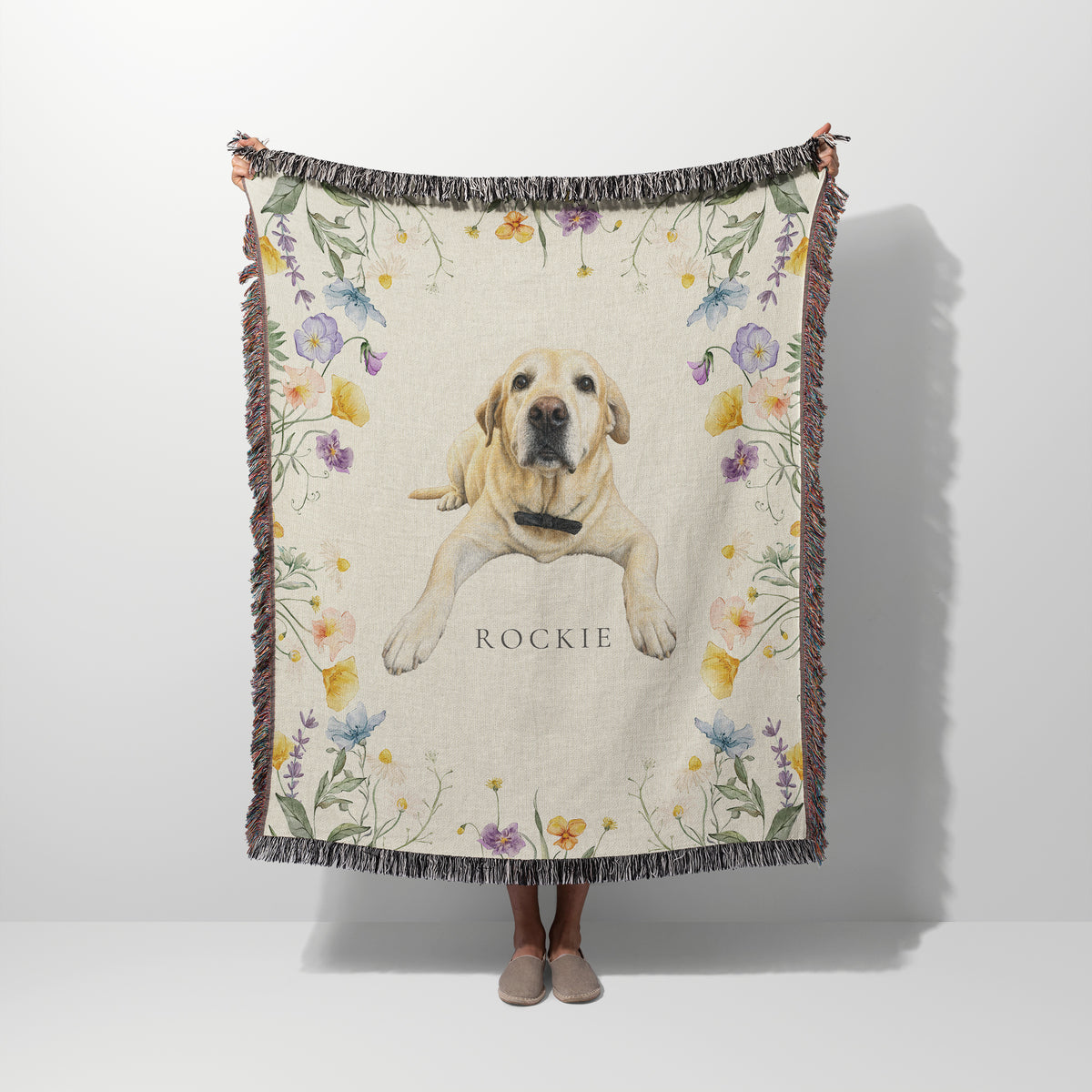 Pretty in Blooms Pets Portrait Blanket